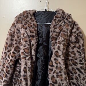 HYFVE Brown and Tan Teddy Jacket Plush Faux Fur